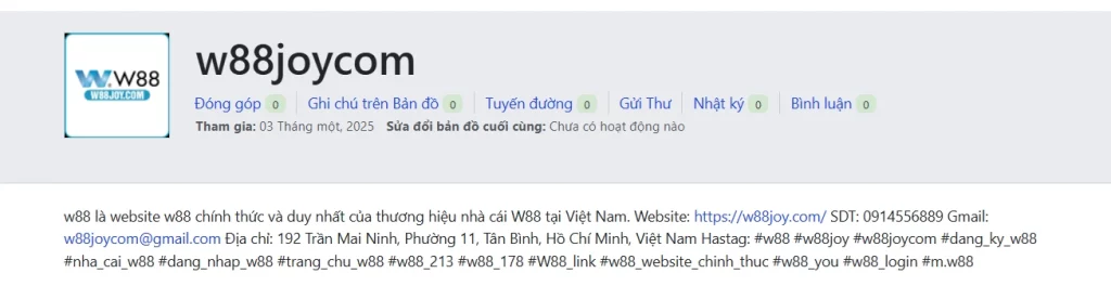 w88 đã tham gia streetmap