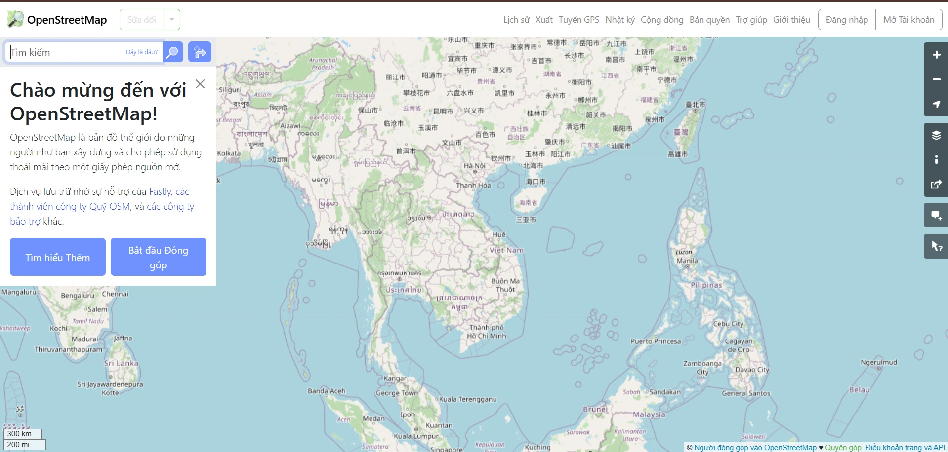 giao diện streetmap