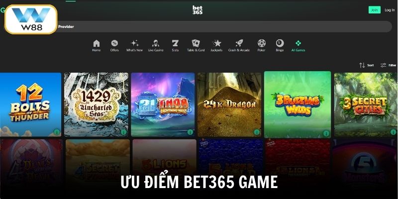 Đăng nhập tài khoản Bet365 để bắt đầu trò chơi